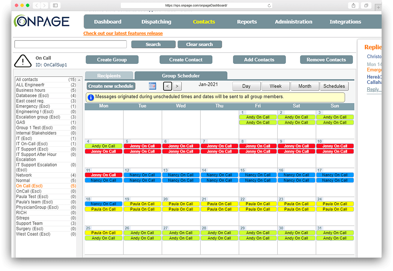 digital on-call scheduling
