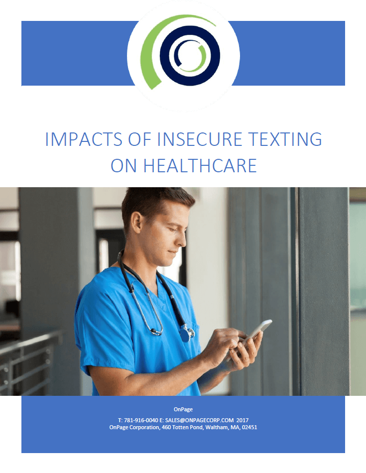 impacts of insecure texting on healtcare cover